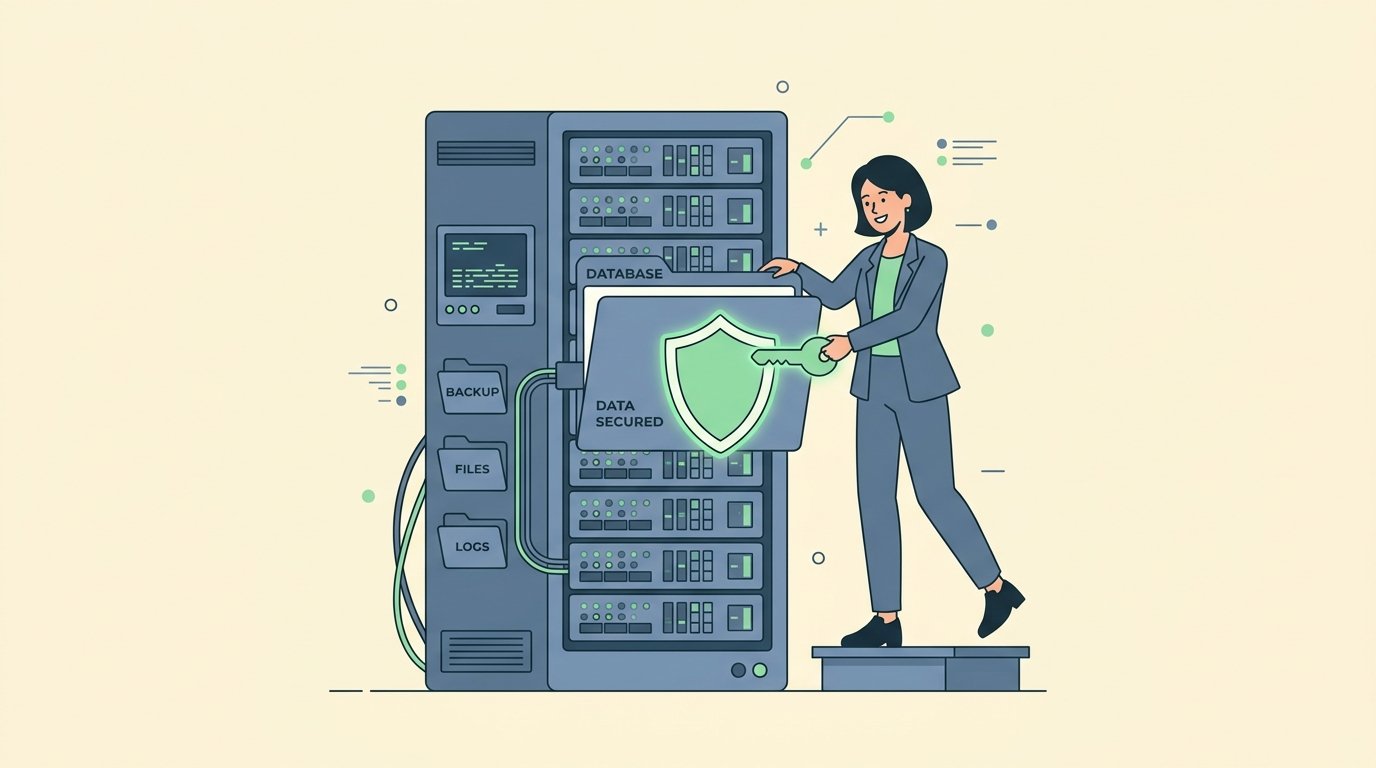 Storyset clean vector illustration of customer database protection and data ownership rules