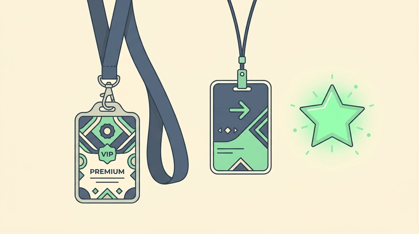 Storyset clean vector illustration of premium VIP festival passes and fast-track entrance amenities